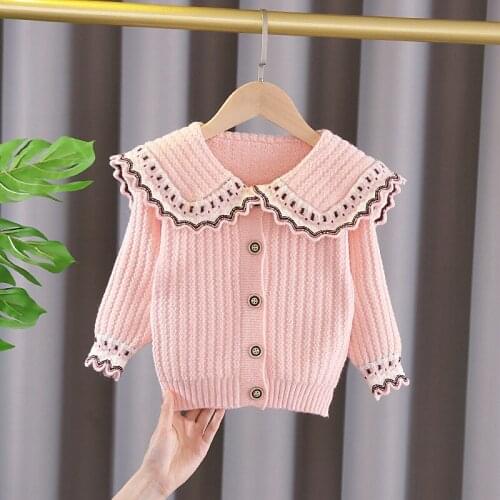 Spring 1 2 3Years Baby Birthday Kids Girls Clothes Christmas Cardigan Sweater for Children Girls Clothing Knitted Sweaters