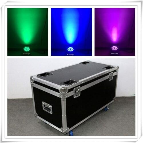 Flightcase) 10pcs Hight quality outdoor par led rgbwa uv wash dmx par cans 18x18w 6in1 led par lights ip65