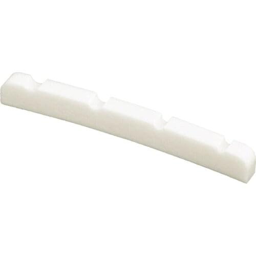 Slotted Curved Bone Bass Nut for 4 Strings PB Precision Jazz Bass, 4.2x3.2x4.6/4.6mm