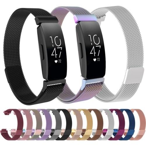 Milanese Band for Fitbit Inspire HR Strap Women Men Stainless Steel Bracelet Belt for Fitbit Inspire Fitness Tracker