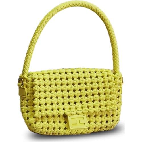 Fashion Summer Handbag Woven Women Top-handle Crossbody Bag Ladies Baguette
