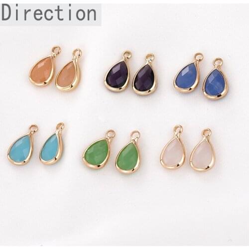 Natural stone-colored system bag small water drop diy earpiece necklace bracelet jewelry hand-made accessories material