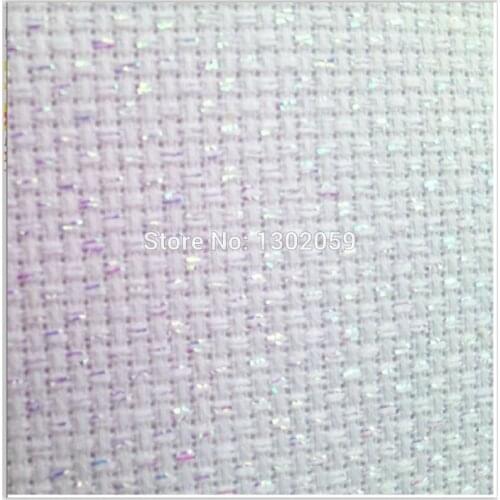 Filamentary Silver Metal Wire Embroidery Canvas Fabric Aida Cloth--MAke Any Size