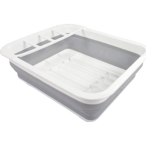 New Camper Car Foldable Dish Rack Tableware Portable Bowl TPR Sink Design RV Boats Caravan accessories trailer