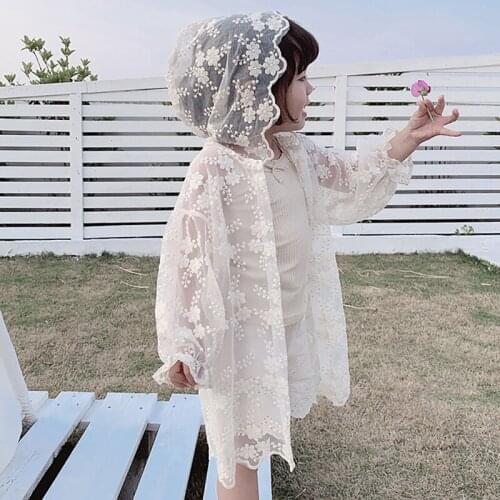 LOVE DD&MM Girls Coats 2021 Autumn New Childrens Clothing Baby Lace Hooded Long-Sleeved Air Conditioning Jacket