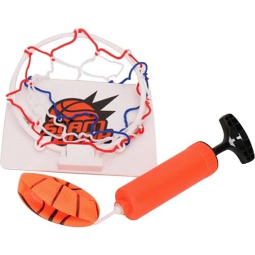 Children Indoor Hanging Basketball Stand Mobile Shooting Basketball Box Toy Hanging Basketball Hoop Basket Ball With Pump