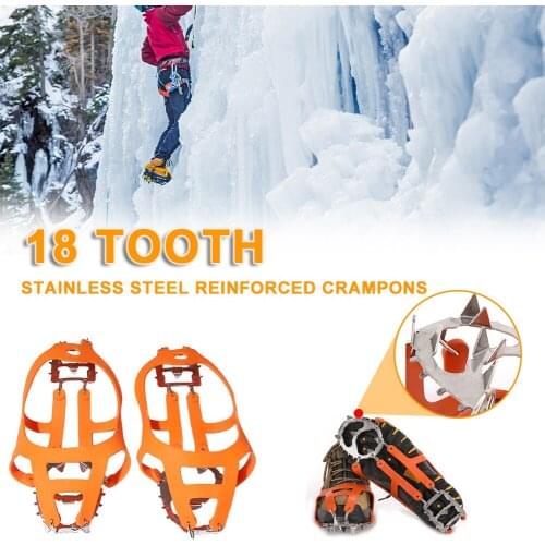 Anti-ski Climbing Shoe Cover 18 Teeth Claw Shoe Cover Non-Slip Shoes Cover for Walking Jogging Hiking on Snow and Ice