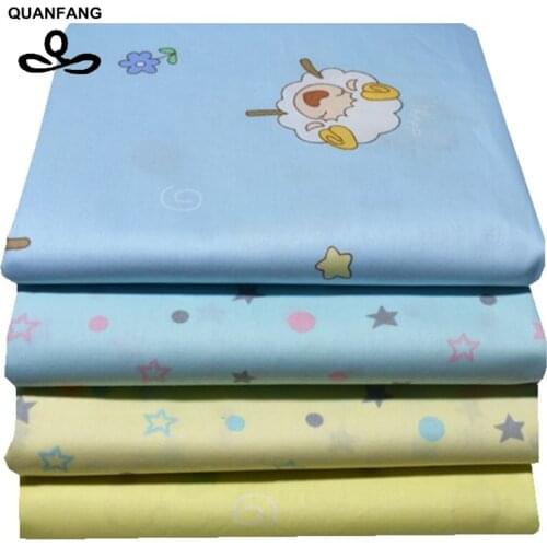 QUANFANG New Sheep Series Twill Cotton Fabric Patchwork Cloth,DIY Baby&Child Sewing Quilting Fat Quarters Material 50
