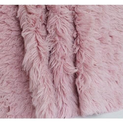 Pink Photogarphy Blanket Soft Thick Shaggy Rug Posing Wool Blanket Flokati Beanbag Cover Newborn Backdrops Photography Props