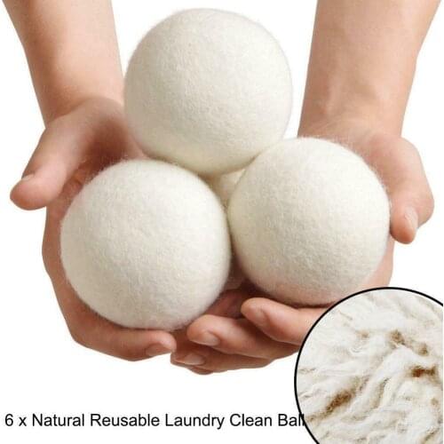 1Pcs Wool Dryer Balls Natural Fabric Virgin Reusable Softener Laundry 6cm Dry Kit Ball Home Washing Balls Wool Dryer Balls