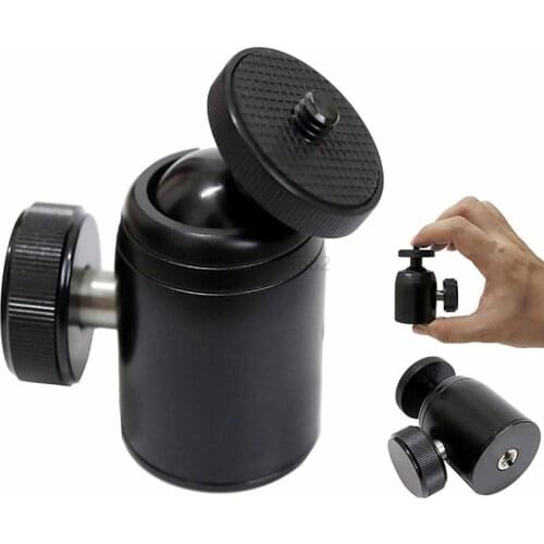 Jadkinsta Mini Ball Head Tripod Head of 360 Swivel Camera Mount with 1/4" 3/8" Threaded Adapter for Canon Camera Flash