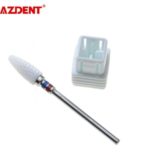 Dental Zirconia Grinding Plisher Polishing Head Bullet Shape Zirconia Ceramic Spiral Cut Lab Burs