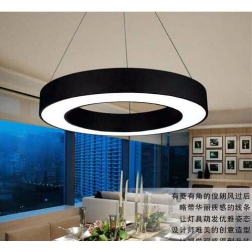 LED Acrylic Office Chandelier Office Shaped Hollow Circle led office lighting fixture led chandelier lighting lamps round lamp