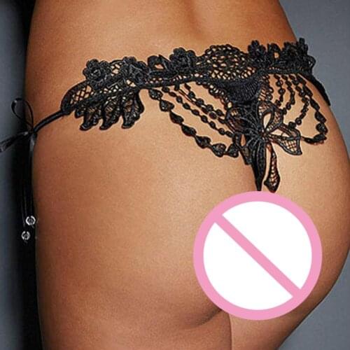 Women Sexy Lace Mesh Bandage Lingerie Underwear Thong G-String Underpants G String Women Briefs Panties Exotic Apparel
