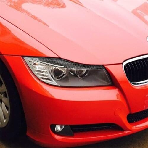 Carbon Fiber Interior Decoration Headlight Cover Trim for BMW 3 Series E90 2009-2012 Car Stickers Car Accessories Decal