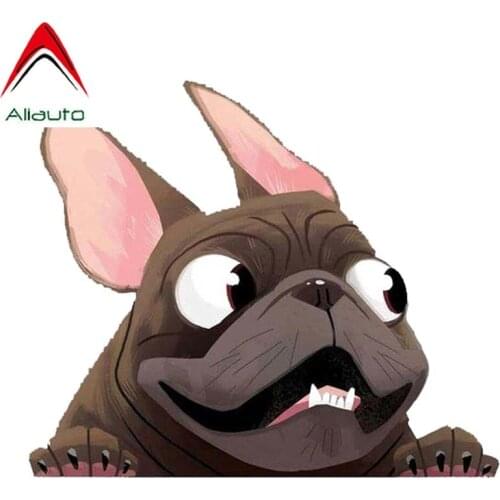 Aliauto Funny Car Sticker A Lovely Dogs Head Decal PVC Personality Accessories for Volkswagen Polo Golf 14cm*12cm