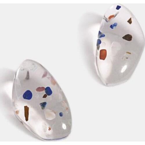 Korean Style Clear Acrylic Earrings for Women Simplicity Creative Geometric Female Earrings Fashion Jewelry Gift