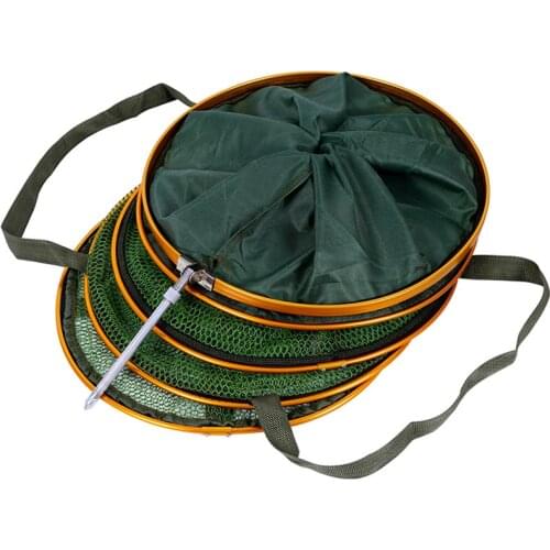 Aluminum Fishing Gear Alloy Edge Glued Anti-hanging Quick-drying Fish Protection Fish Net Bag Fishing Supplies