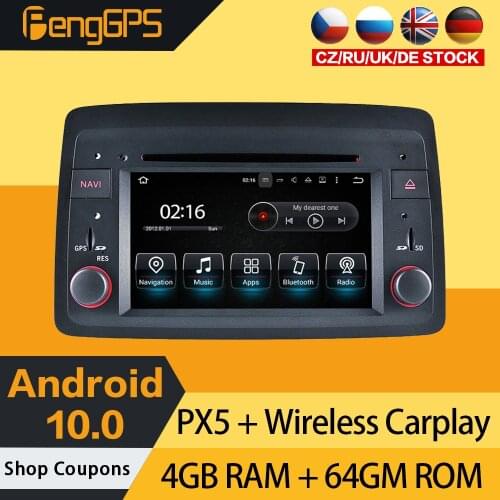 8 Core Android 10.0 Car Stereo For Fiat Panda 2004-2012 Radio Multimedia Touchscreen GPS Navigation Headunit DVD Player Carplay