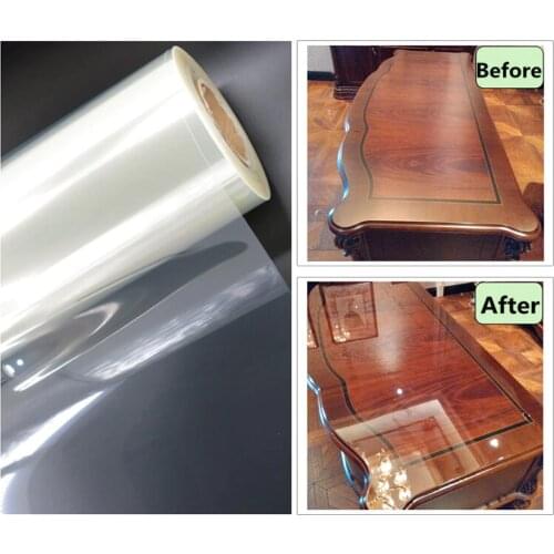 1.52x0.5m Car Sticker Solid Furniture Film Transparent Paint Coffee Table Marble Desktop Protective Film Kitchen Self Adhesive