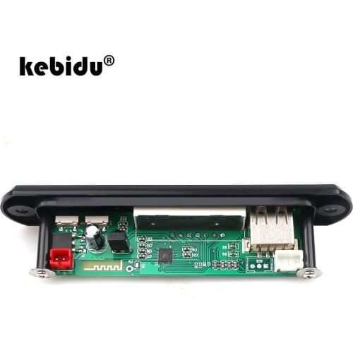 Kebidu Color screen 5V 12V Automobile Car Bluetooth MP3 WMA USB/SD/FM/AUX Decoder Board Plate Audio Module Car MP3 Speaker