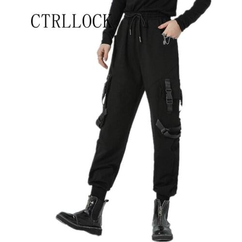 CTRLLOCK Techwear Hiphop Womens Cargo Pants Fashion Pocket High Waist Safari Style Trousers Female 2021