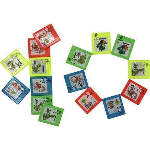 Children Plastic Move Jigsaw Toys Alpinia Oxyphylla Slide Diy Cartoon Image Jigsaw Goods In Stock