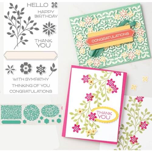 VINE DESIGN photopolymer Metal Cutting Dies And Stamps Scrapbooking Dies Cutting Dies Stencils for DIY Album Paper Card