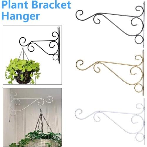 1pc Plant Bracket Hanger Wall Metal Iron Colourful Basket Hook Home Garden Flower Holder for Garden Supplies 30*20.5cm