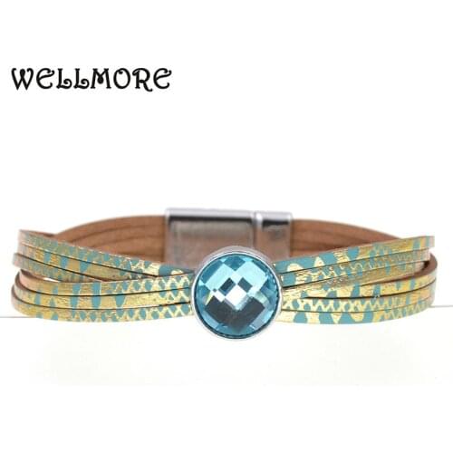 WELLMORE bohemia charm Leather Bracelets For Women & Men Multiple Layers Bracelets Couple gifts fashion Female Jewelry