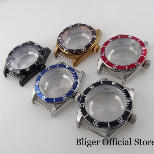 Fit NH35A NH36 Movement 41mm Automatic Watch Case Stainless Stee/Bronzed Coated 5ATM Waterproof Sapphire Crystal Solid Back