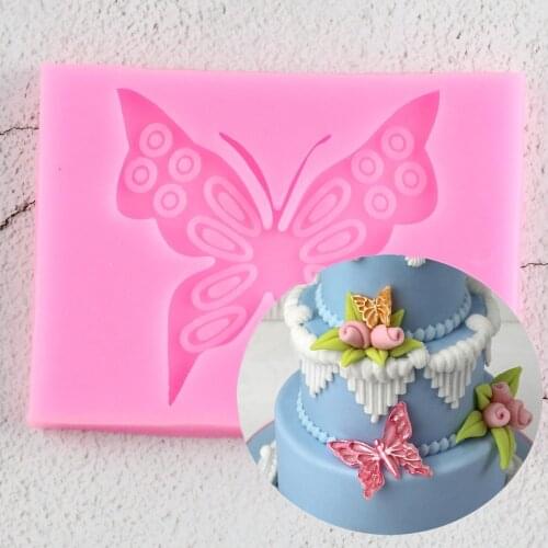 3D Silicone Mold Butterfly Shaped Fondant Cake Soap Mold Bakeware Baking Cooking Tools Sugar Cookie Jelly Pudding Decor