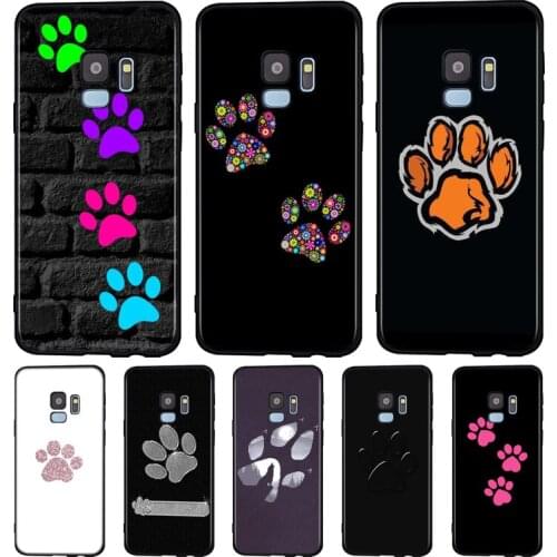 Dog Footprint Paw Silicone Case For Samsung Galaxy A9 A8 A7 A6 A6S A8S Plus A5 A3 Star 2018 2017 2016 Phone Case