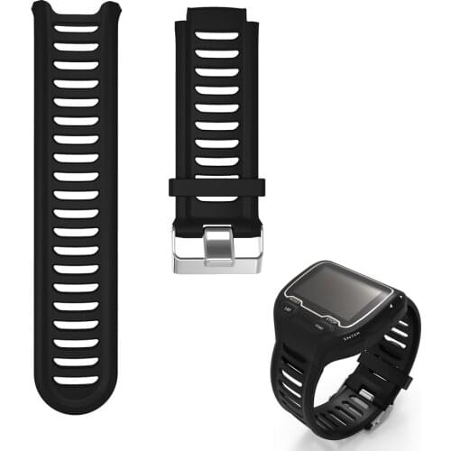 ALLOYSEED Replacement Silicone Watch Band For Garmin Forerunner 910XT GPS Running Sport Watch Watchband Wrist Strap With Tools