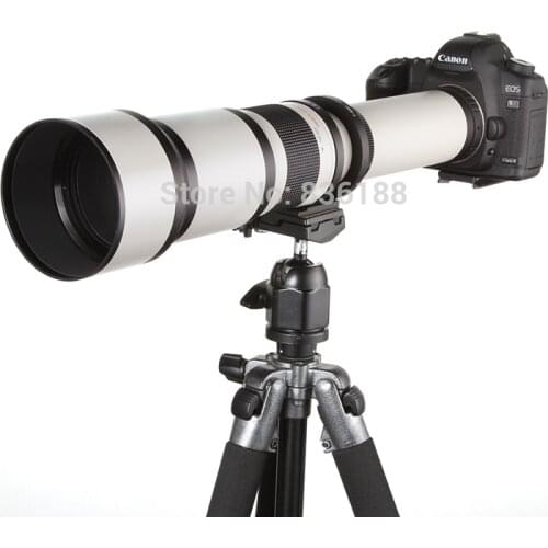 JINTU 650-1300mm MF Manual Focus suppuer telephoto Lens Kit +T2 adapter Kit for Canon EOS M M1 M2 M3 M5 M6 M10 M50 M100 Camera