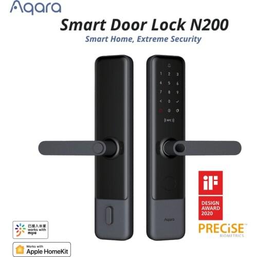 Aqara N100/N200 Smart Door Lock Fingerprint Password Bluetooth-compatible Unlock NFC For Apple HomeKit Mi Home APP Smart Linkage