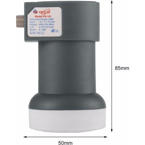 100pcs hot Universal Ku-Band Single LNBF 9.75/10.6KU Dual Output Full HD Digital KU LNB Satellite Receiver High Band Low Band