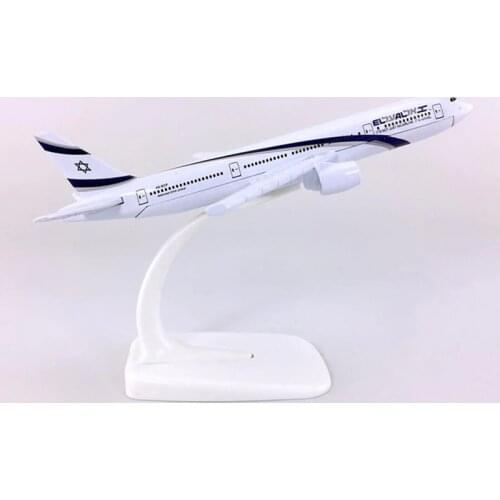 16CM 1:400 Scale Classic small Boeing B777 model Aircraft El Al Air Israel airlines W Diecast base alloy airplane display Plane