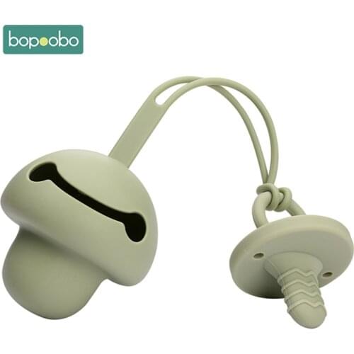 2Pcs/Set Baby Silicone Pacifier Holder BPA Free Infant Portable Soother Container Box Nipple Storage Box Food Grade Silicone