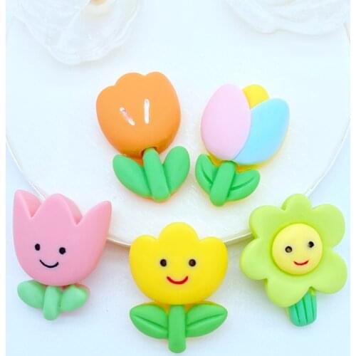 20Pcs Cute Mini Flowers Flat Back Resin Cabochons Scrapbooking DIY Jewelry Craft Decoration Accessorie K36