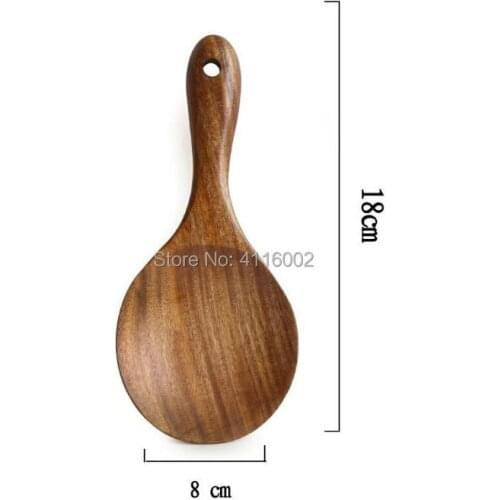 50pcs Wooden Rice Paddle Spatula Kitchen Solid Wood Rice Potato Serving Spoons Scoop Wood Cooking Utensils Kitchenware