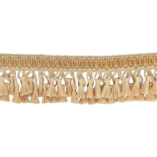 6M Handmade Tassel Fringe Trim 7.3CM Diameter Hand Knitting Tassel Fringing Trimmings for DIY Decor Curtain Tablecloth Home