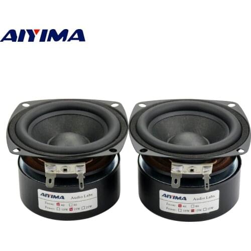 AIYIMA 2Pcs 3Inch Full Range Speakers 4Ohm 15W Speaker Subwoofer Tweeter HIFI Music FM Radio Home Video System Speaker
