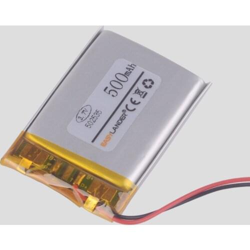 500mah battery 3.7v 10pcs/Lot for toys navigator dvr gps polymer 502535 battery