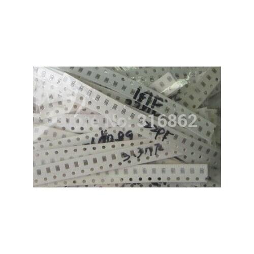 Free Shipping 1206 SMD Ceramic Capacitor Assorted Kit 1pF~1uF 49values*50pcs=2450pcs Chip Ceramic Capacitor Samples kit