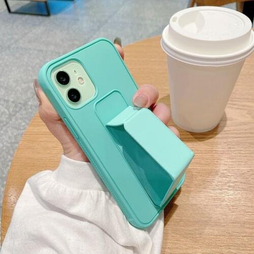 Original Liquid Silicone Phone Case For iPhone 12 Pro Max 11Pro Max XR XS Max 7 8 Plus X SE2 12Mini Magnetic Holder Soft Cover