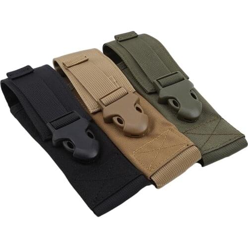 Flashlight Holder Case Nylon Light Holster Army Tactical Flashlight Pouch For Camping Hiking Hunting