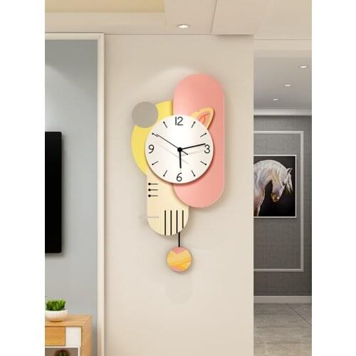 Kids Bedroom Modern Design Wall Clock Quarz Nordic Silent Large Wall Clock Creative Pendulum Zegar Scienny Home Decoration 50WC