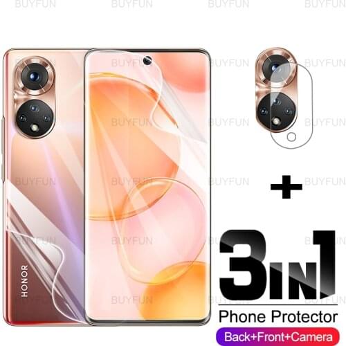 3in1 Hydrogel Film For Honor 50 Pro SE honer 30 20 10 9 lite xonor honar 30 20 pro Front + Back Screen Protector Camera Film