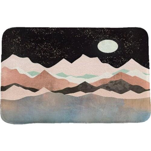 Mountain Range Mountains Creative Printing Carpets and Rugs for Bedroom Living Room Carpet Kitchen Bathroom Anti-Slip Floor Mats